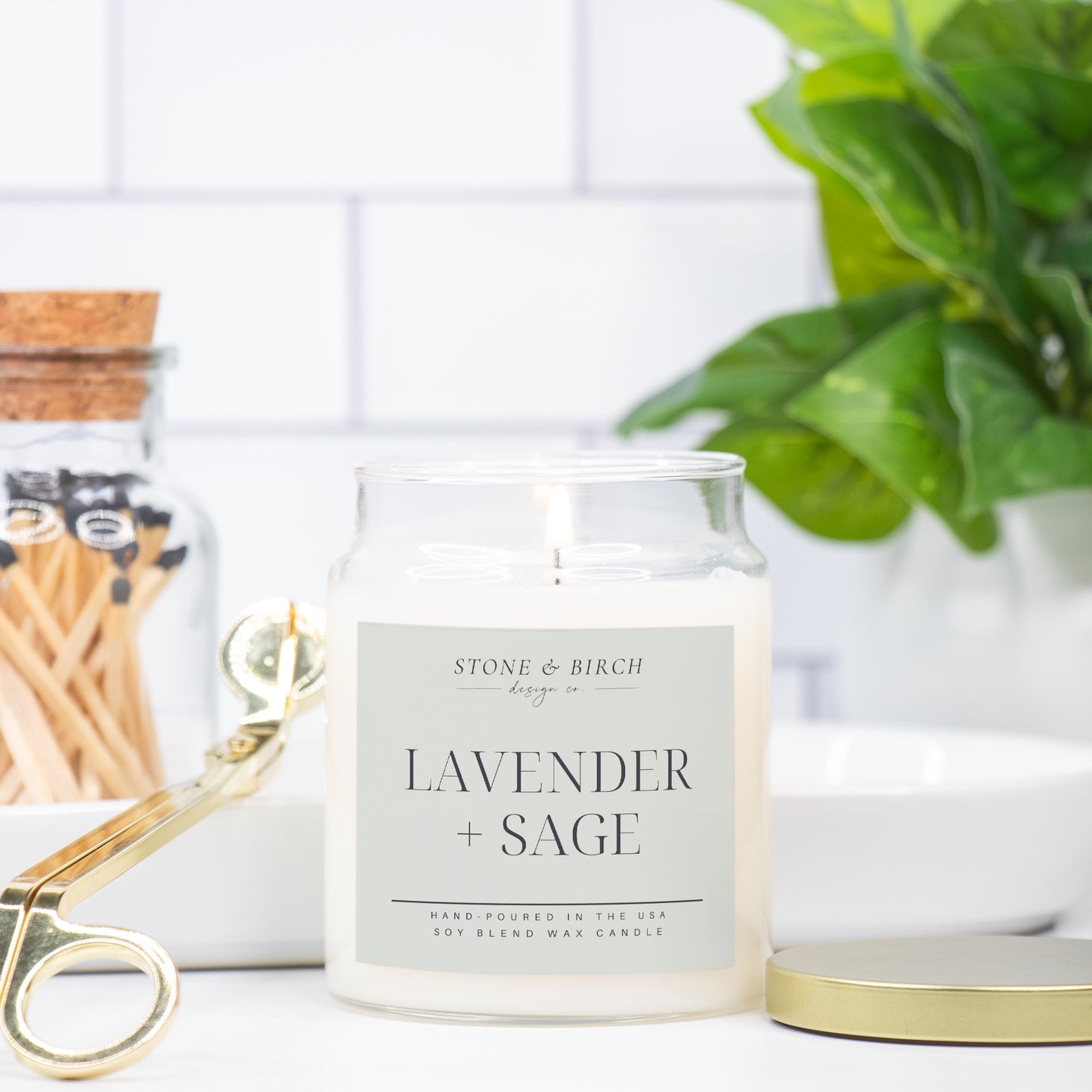 Lavender + Sage Apothecary Candle