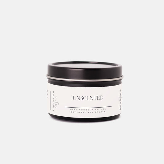 Unscented Tin Candle