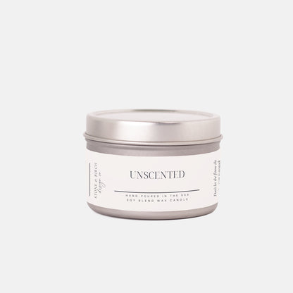 Unscented Tin Candle