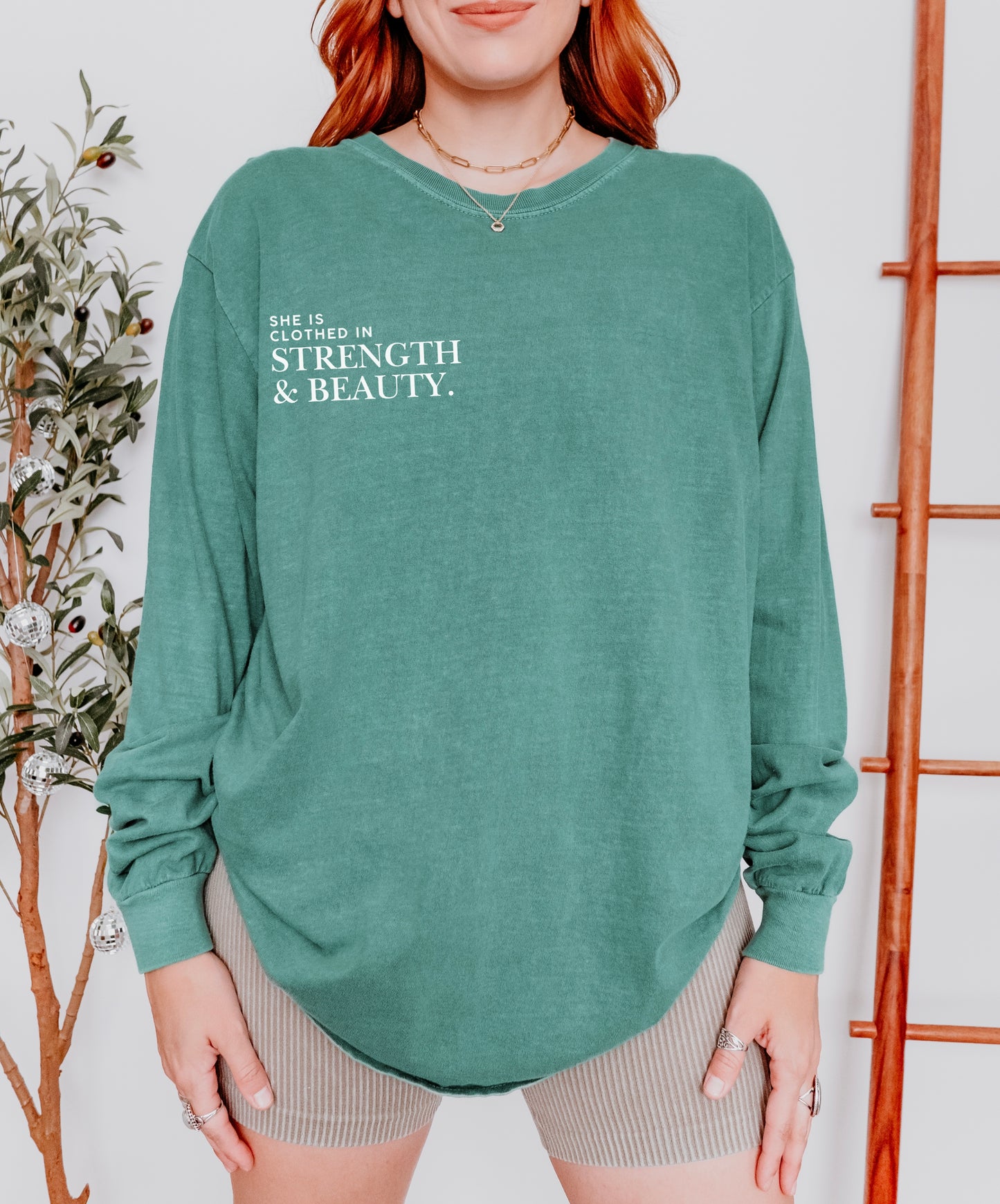 Clothed in Strength & Beauty Long-Sleeve Shirt