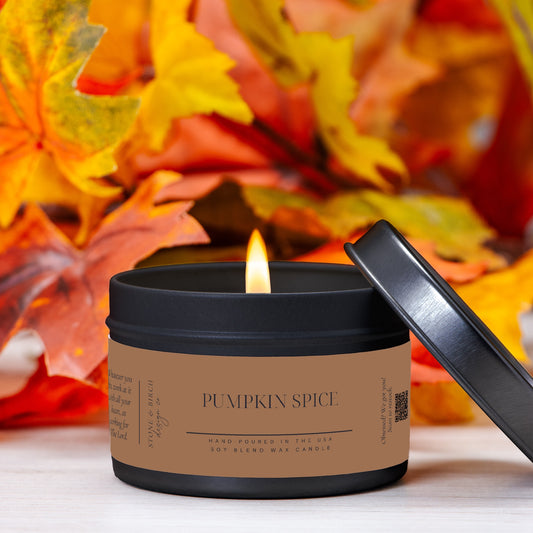 Pumpkin Spice Seasonal Tin Candle