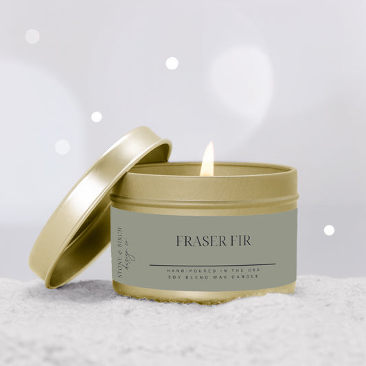 Fraser Fir Seasonal Tin Candle