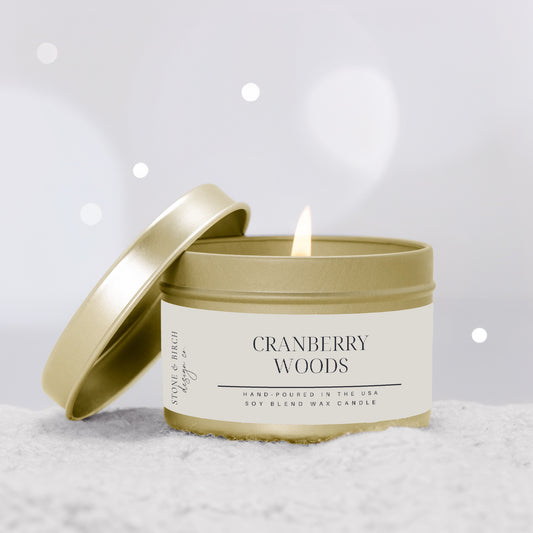 Cranberry Woods Seasonal Tin Candle