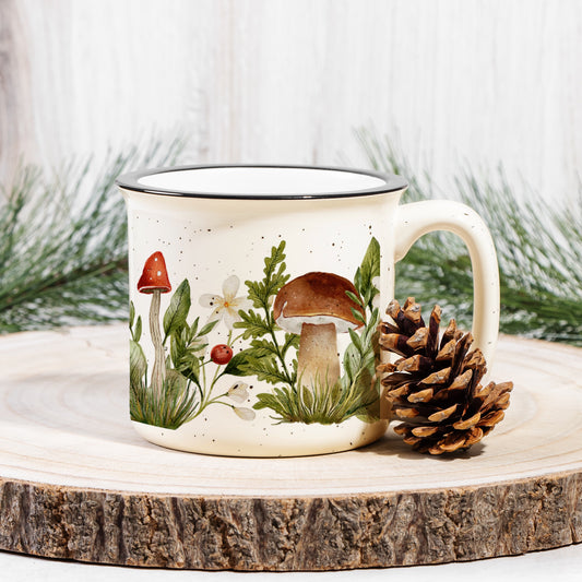 Mushroom Cottage Core Camp Mug